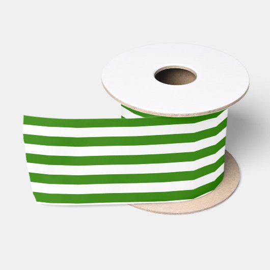 Stripes Napier Green Satijnen Lint (Spoel)