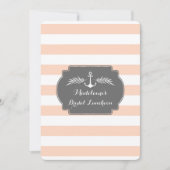 Stripes Nautical Bridal Lunch Invitting Kaart (Voorkant)