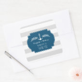  Stripes Nautische Bruiloft Favor Labels (Envelop)
