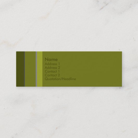 Stripes nr. 0010 mini visitekaartje (Voorkant)