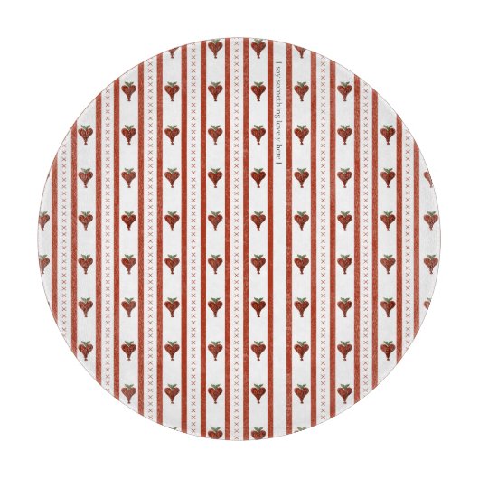 Stripes of Hearts Snijplank (Voorkant)
