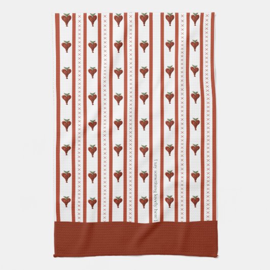 Stripes of Hearts Theedoek (Verticaal)