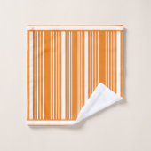 Stripes Oranje en wit Bad Handdoek (Wasdoekje)
