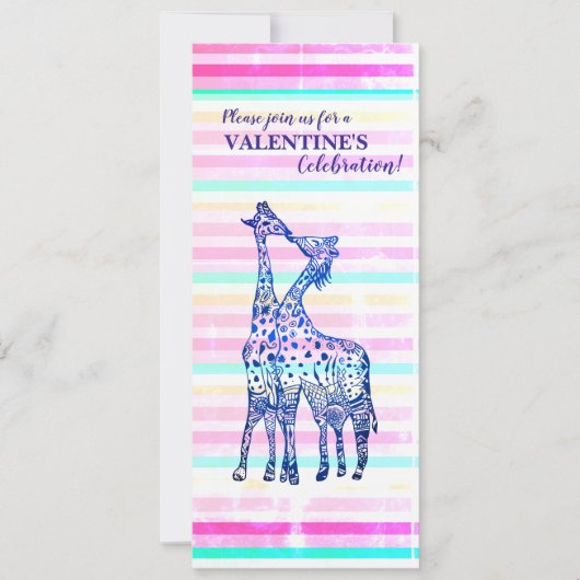 Stripes Originele Valentijn feestuitnodiging Kaart (Voorkant)