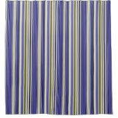 Stripes - Paars blauw-geel-groen Douchegordijn (Voorkant)