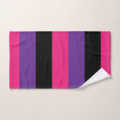 Stripes Paarse roze zwarte meid Bad Handdoek (Handdoek)