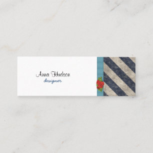 Stripes (parallelle lijnen) — grijs blauw mini visitekaartje