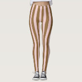 Stripes Pastel Red Verticaal op elke kleur Leggings (Voorkant)