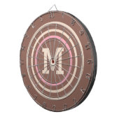 Stripes Patroon aangepaste monogram dart board Dartbord (Voorkant Rechts)
