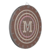 Stripes Patroon aangepaste monogram dart board Dartbord (Voorkant Links)