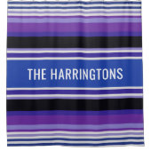 Stripes patroon aangepaste naam douchegordijn (Voorkant)