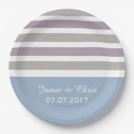 Stripes Patroon aangepaste papieren borden Bordje