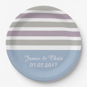 Stripes Patroon aangepaste papieren borden Bordje