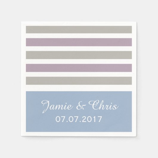 Stripes Patroon aangepaste papieren servetten (Voorkant)