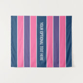 Stripes patroon aangepaste teksttapestries wandkleed (Voorkant (horizontaal))