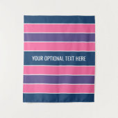 Stripes patroon aangepaste teksttapestries wandkleed (Voorkant)