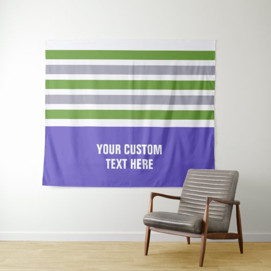 Stripes patroon aangepaste teksttapestries wandkleed (In Situ (horizontaal))