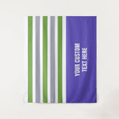Stripes patroon aangepaste teksttapestries wandkleed (Voorkant)