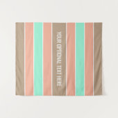 Stripes patroon aangepaste teksttapestries wandkleed (Voorkant (horizontaal))