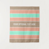Stripes patroon aangepaste teksttapestries wandkleed (Voorkant)