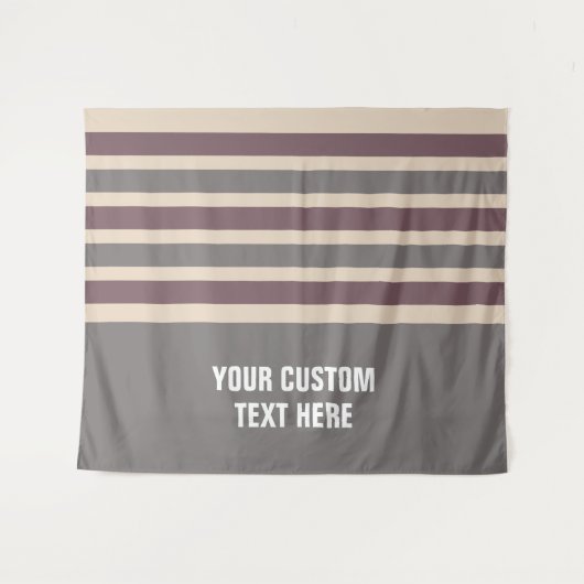 Stripes patroon aangepaste teksttapestries wandkleed (Voorkant (horizontaal))