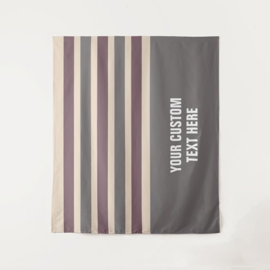 Stripes patroon aangepaste teksttapestries wandkleed (Voorkant)
