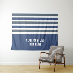 Stripes patroon aangepaste teksttapestries wandkleed