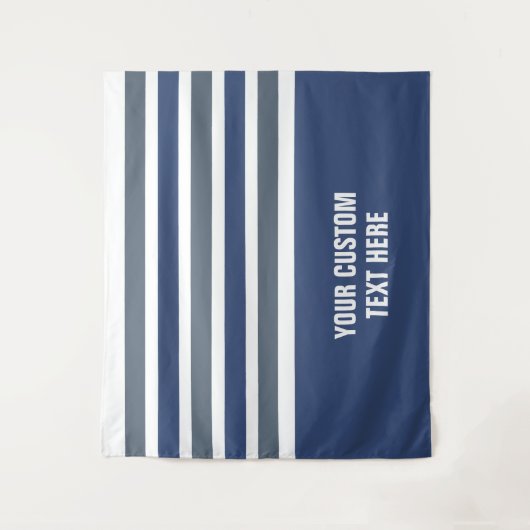 Stripes patroon aangepaste teksttapestries wandkleed (Voorkant)
