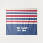 Stripes patroon aangepaste teksttapestries wandkleed (Voorkant (horizontaal))