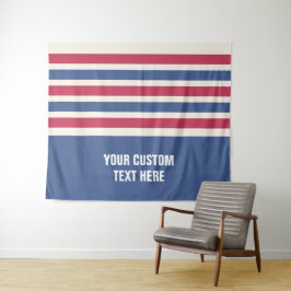 Stripes patroon aangepaste teksttapestries wandkleed