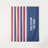 Stripes patroon aangepaste teksttapestries wandkleed (Voorkant)
