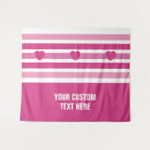 Stripes patroon aangepaste teksttapestries wandkleed (Voorkant (horizontaal))