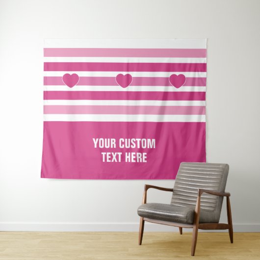 Stripes patroon aangepaste teksttapestries wandkleed (In Situ (horizontaal))