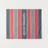 Stripes patroon aangepaste teksttapestries wandkleed (Voorkant (horizontaal))