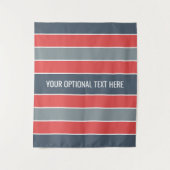 Stripes patroon aangepaste teksttapestries wandkleed (Voorkant)