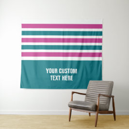 Stripes patroon aangepaste teksttapestries wandkleed