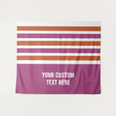 Stripes patroon aangepaste teksttapestries wandkleed (Voorkant (horizontaal))