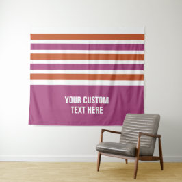 Stripes patroon aangepaste teksttapestries wandkleed