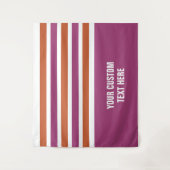 Stripes patroon aangepaste teksttapestries wandkleed (Voorkant)