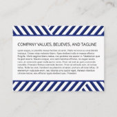 Stripes Patroon Blauwe achtergrond Visitekaartje (Voorkant)