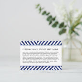 Stripes Patroon Blauwe achtergrond Visitekaartje (Staand voorkant)