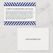 Stripes Patroon Blauwe achtergrond Visitekaartje (Voorkant / Achterkant)