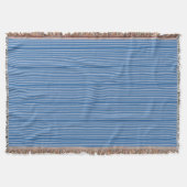 Stripes patroon twee tonen blauw deken (Voorkant)