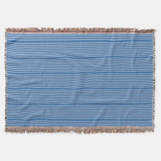 Stripes patroon twee tonen blauw deken (Voorkant)