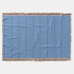Stripes patroon twee tonen blauw deken