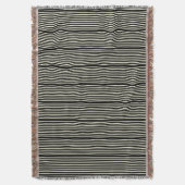 Stripes patroon twee tonerzwarte crème deken (Voorkant Verticaal)