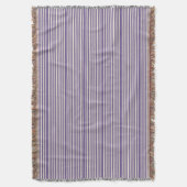 Stripes patroon twee tonus paarse crème deken (Voorkant Verticaal)