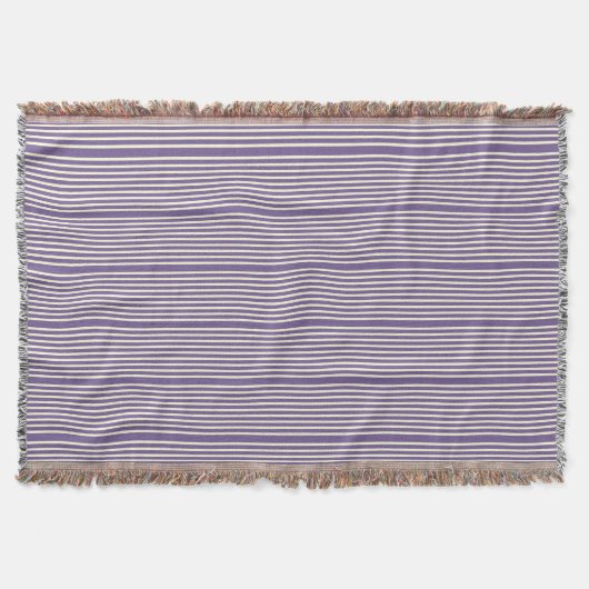 Stripes patroon twee tonus paarse crème deken (Voorkant)