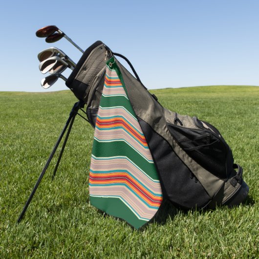 Stripes Pattern-3 Golf Towel Golfhanddoek (Groen)