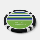 Stripes Pattern aangepaste monogram pokerchips (Enkel)